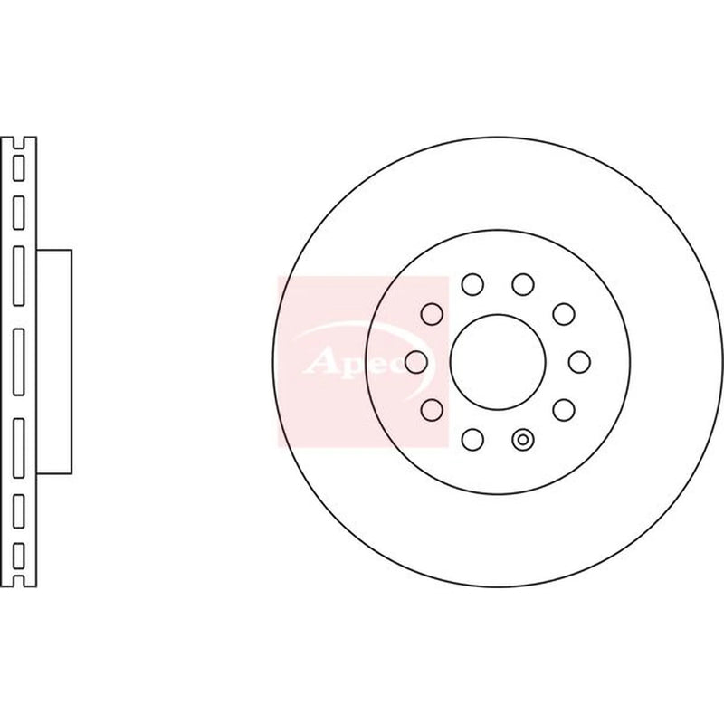 Apec 2 x Vented Front Brake Discs DSK2951