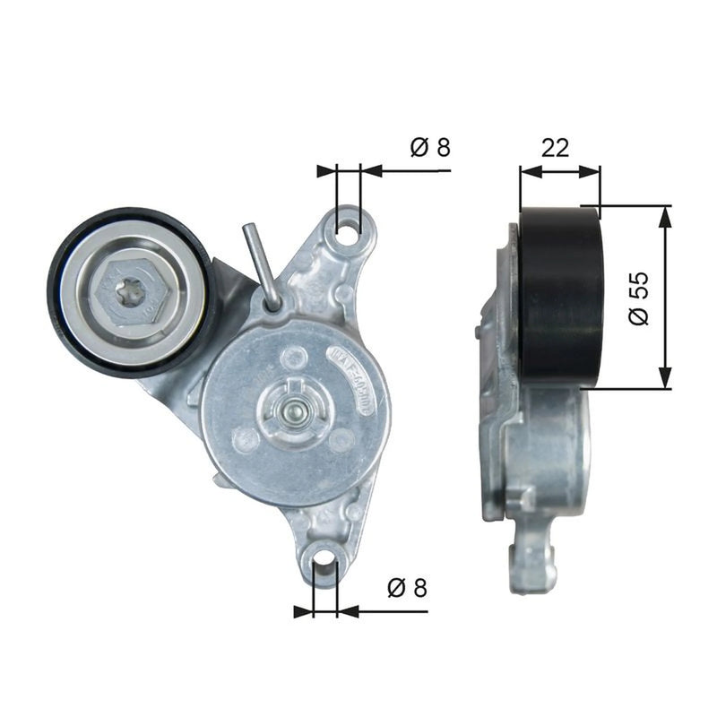 Gates Auxiliary Belt Tensioner T39392