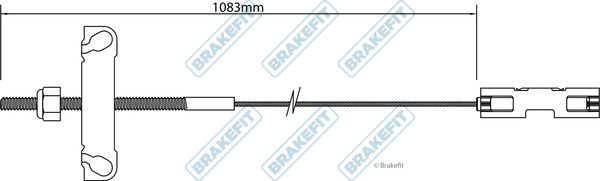 Apec Handbrake Cable Centre fits Ford Transit Platform 2000-2006 2.0 2.3 2.4
