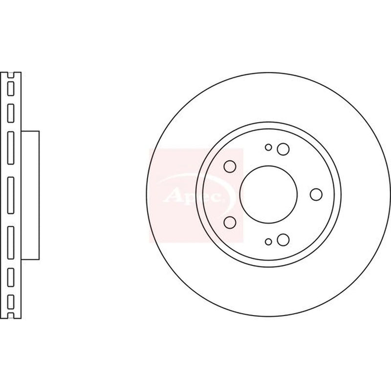 Apec 2 x Vented Front Brake Discs DSK2856
