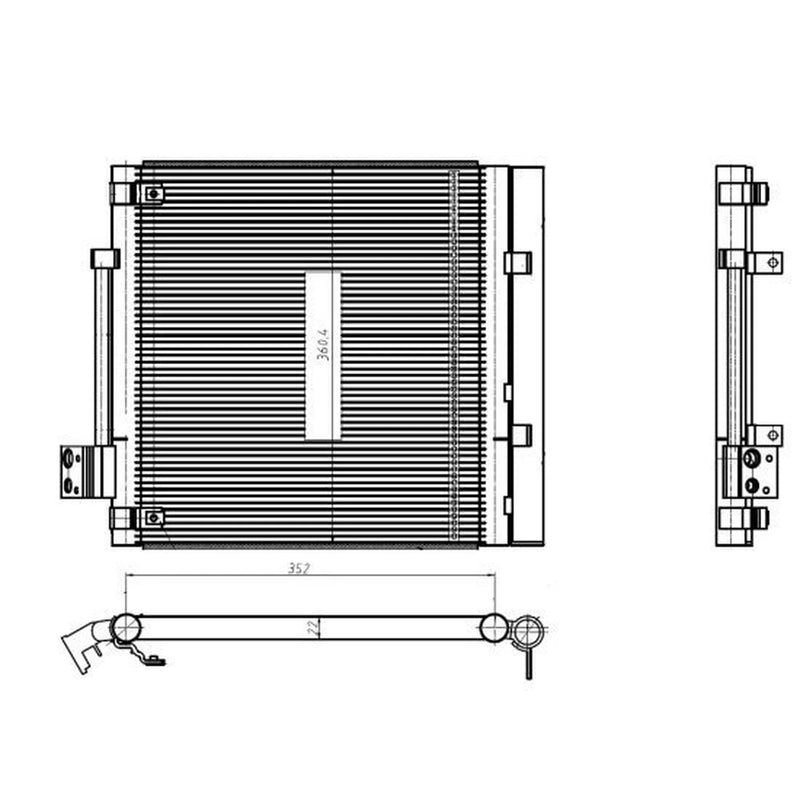 NRF Air Conditioning Condenser Right 350448