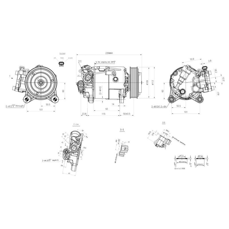 Hella Air Conditioning Compressor 8FK 366 201-881