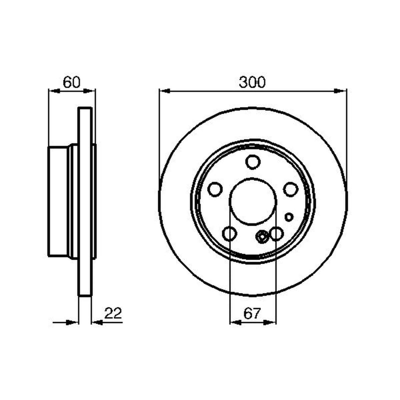 Bosch 2 x Internally Vented Rear Brake Discs 0 986 478 566