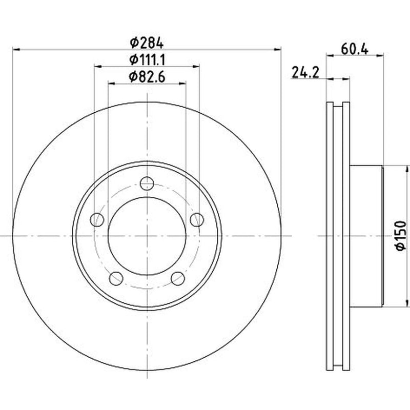 Mintex 2 x Front Brake Discs MDC449