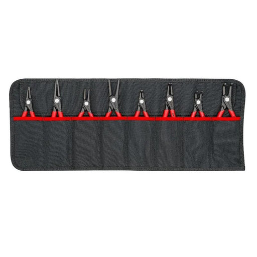 KNIPEX 00 19 58 V02 Tool Roll Circlip Plier Set, 8 Piece - 00 19 58 V02