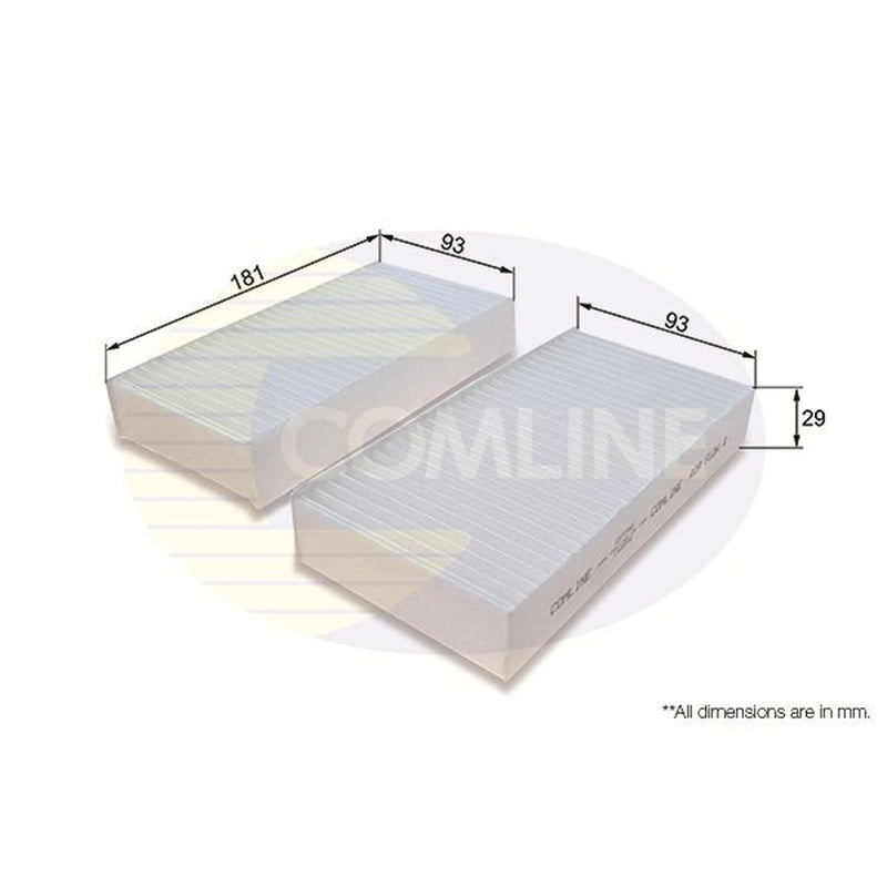 Comline Cabin Air Filter (Pollen Filter) EKF340-2