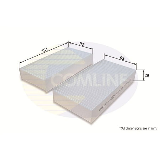 Comline Cabin Air Filter (Pollen Filter) EKF340-2