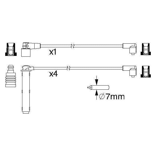 Genuine Bosch Ignition Lead B223 Fits Land Rover Freelander - 1.8 - 98-06 098635 Bosch  - Town Parts