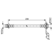 Bosch Brake Hydraulic Hose Line Rear Right 1 987 481 764