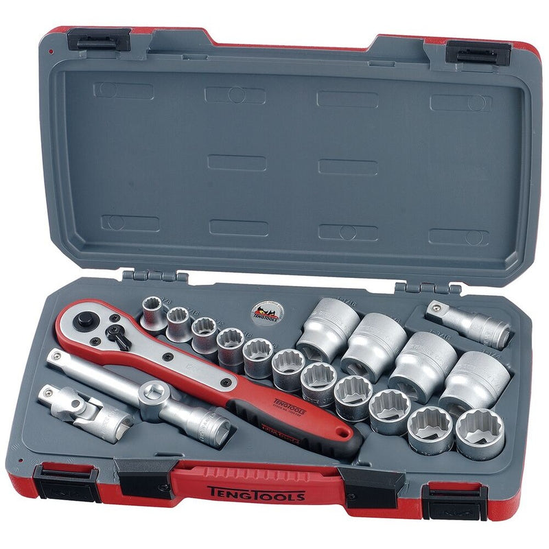 Teng Tools Socket Set MECCA PRO 1/2" Drive AF 20 Pieces