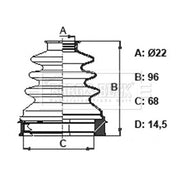 Borg & Beck Drive Shaft Bellow Kit Front Left BCB6169