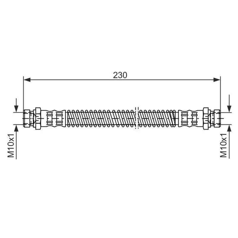 Bosch Brake Hydraulic Hose Line Rear Right 1 987 476 019