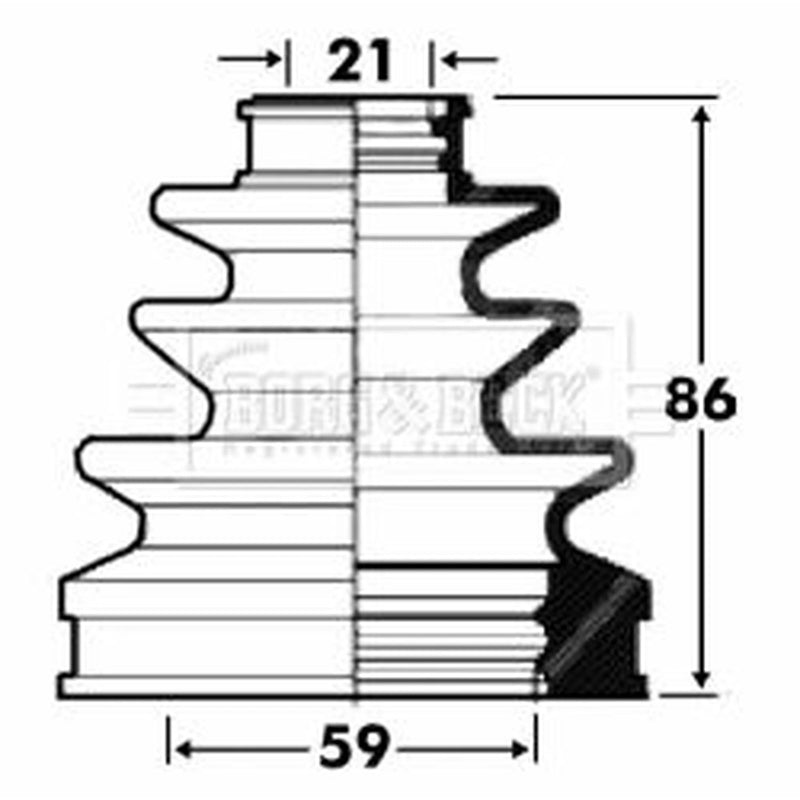 Borg & Beck Drive Shaft Bellow Kit Front Left BCB2876