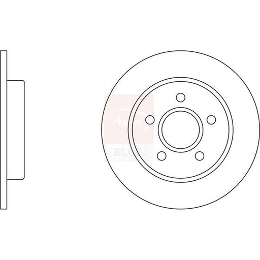 Apec 2 x Solid Rear Brake Discs SDK6119