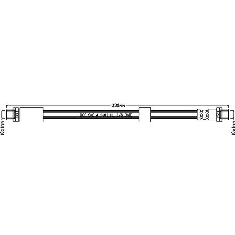 Abtex Brake Hydraulic Hose Line Front ABH1151