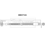Borg & Beck Brake Hydraulic Hose Line Front Left BBH7124
