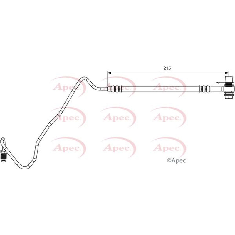 Apec Brake Hydraulic Hose Line Rear Right HOS3882