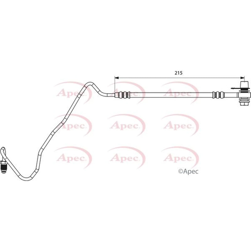 Apec Brake Hydraulic Hose Line Rear Right HOS3882
