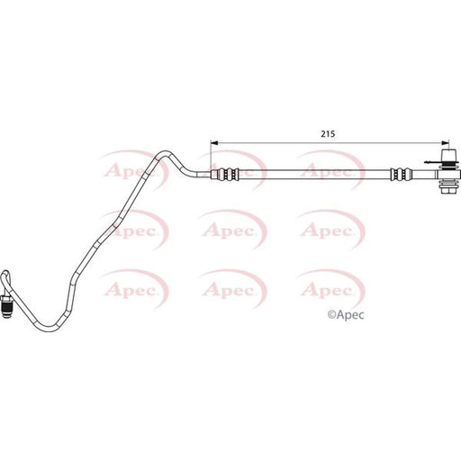 Apec Brake Hydraulic Hose Line Rear Right HOS3882