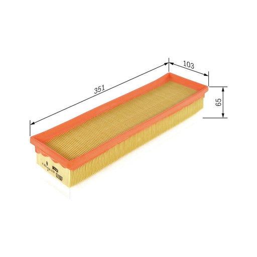 Genuine Bosch Car Air Filter S0174 Fits Peugeot 206 - 1.4 - 98-12 F026400174 Bosch  - Town Parts