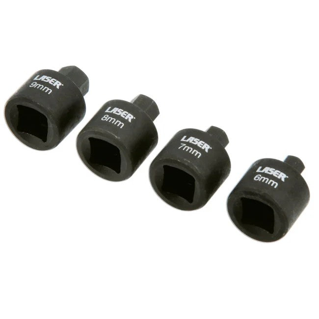 Laser Tools Stubby Hex Bit Set 3/8"D 4pc - for German Vehicles - PL