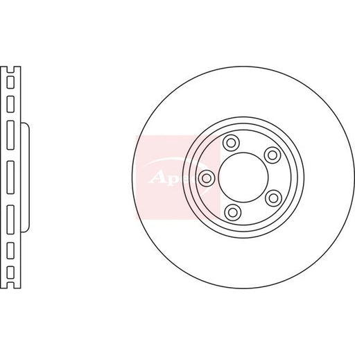 Apec 2 x Vented Front Brake Discs DSK2451