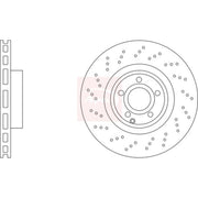Apec 2 x Perforated/Vented Front Brake Discs DSK3343