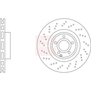 Apec 2 x Perforated/Vented Front Brake Discs DSK3343