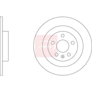 Apec 2 x Solid Rear Brake Discs DSK3435