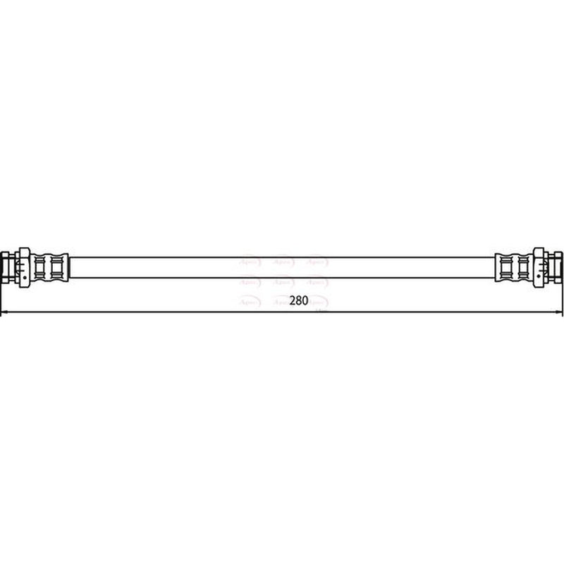 Apec Brake Hydraulic Hose Line Rear HOS3658