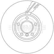 Borg & Beck 2 x Vented Front Brake Discs BBD7003S