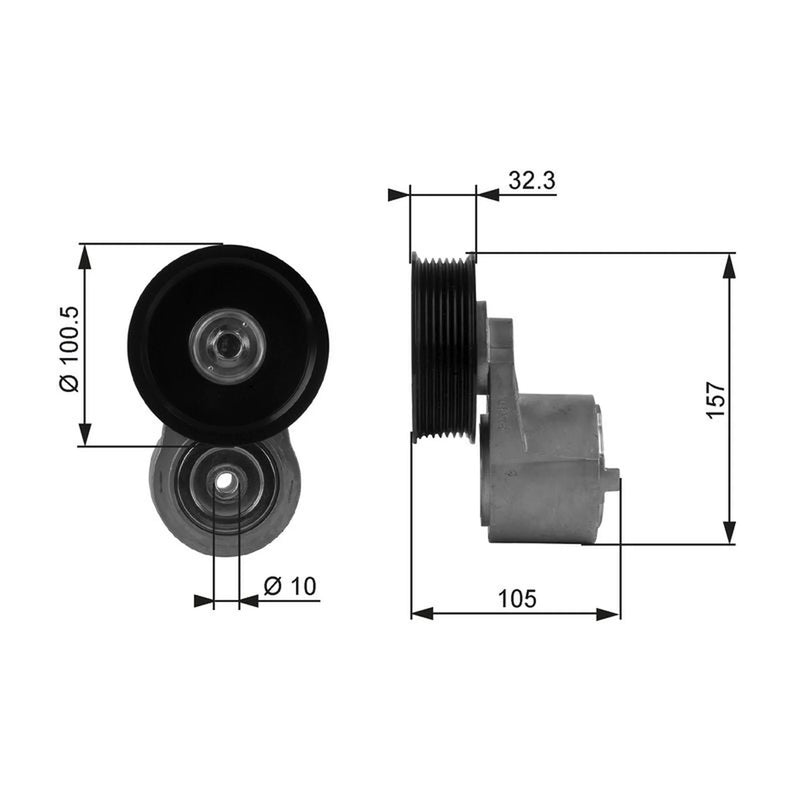Gates Auxiliary Belt Tensioner T38245
