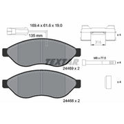 Textar Front Brake Pad Set 2446902