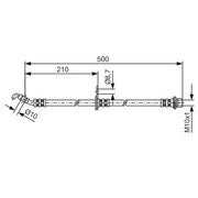 Bosch Brake Hydraulic Hose Line Rear Left 1 987 481 379
