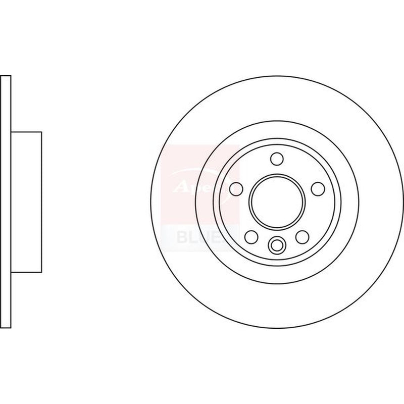 Apec 2 x Solid Rear Brake Discs SDK6860
