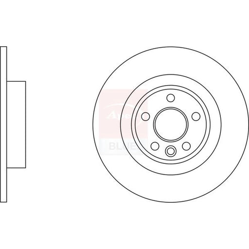 Apec 2 x Solid Rear Brake Discs SDK6860