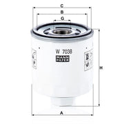 MANN-FILTER Engine Oil Filter W 7038