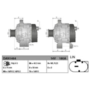Denso Car Alternator 12V DAN1464
