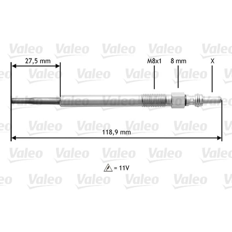 Valeo Diesel Engine Glow Plug 345118