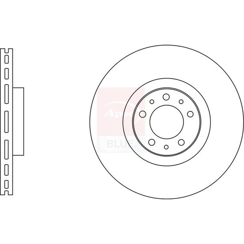 Apec 2 x Vented Front Brake Discs SDK6996