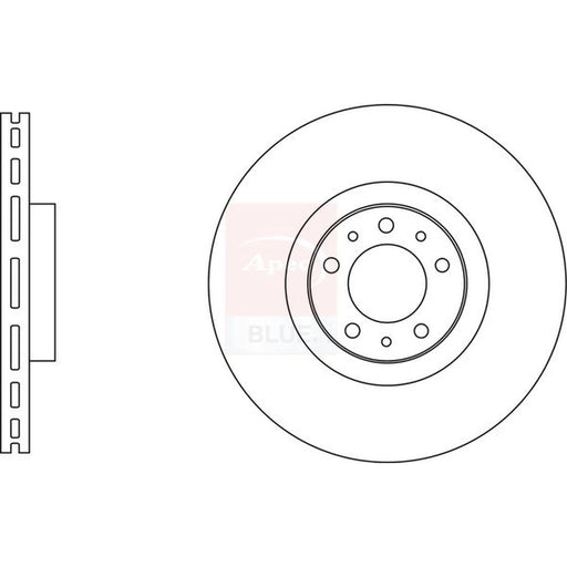 Apec 2 x Vented Front Brake Discs SDK6996