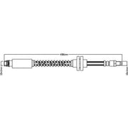Juratek Brake Hydraulic Hose Line Front JBH1064