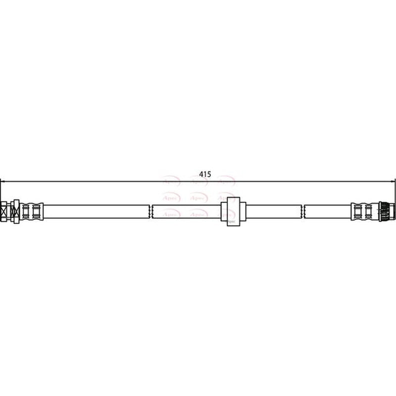 Apec Brake Hydraulic Hose Line Rear Left HOS3569