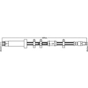 Juratek Brake Hydraulic Hose Line Front JBH1013