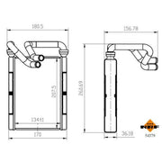NRF Heater Matrix Core Heat Exchanger 54379