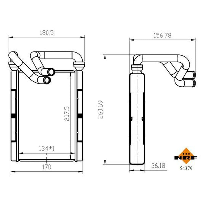 NRF Heater Matrix Core Heat Exchanger 54379