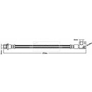 Borg & Beck Brake Hydraulic Hose Line Rear BBH8339