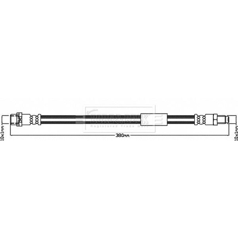 Borg & Beck Brake Hydraulic Hose Line Rear Left BBH8409