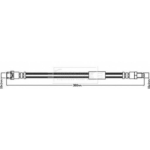 Borg & Beck Brake Hydraulic Hose Line Rear Left BBH8409