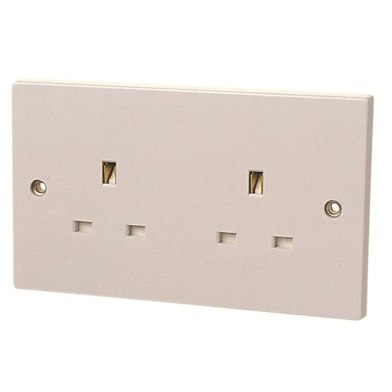 Dencon Unswitched Socket 2-Gang 13A - 4408NB